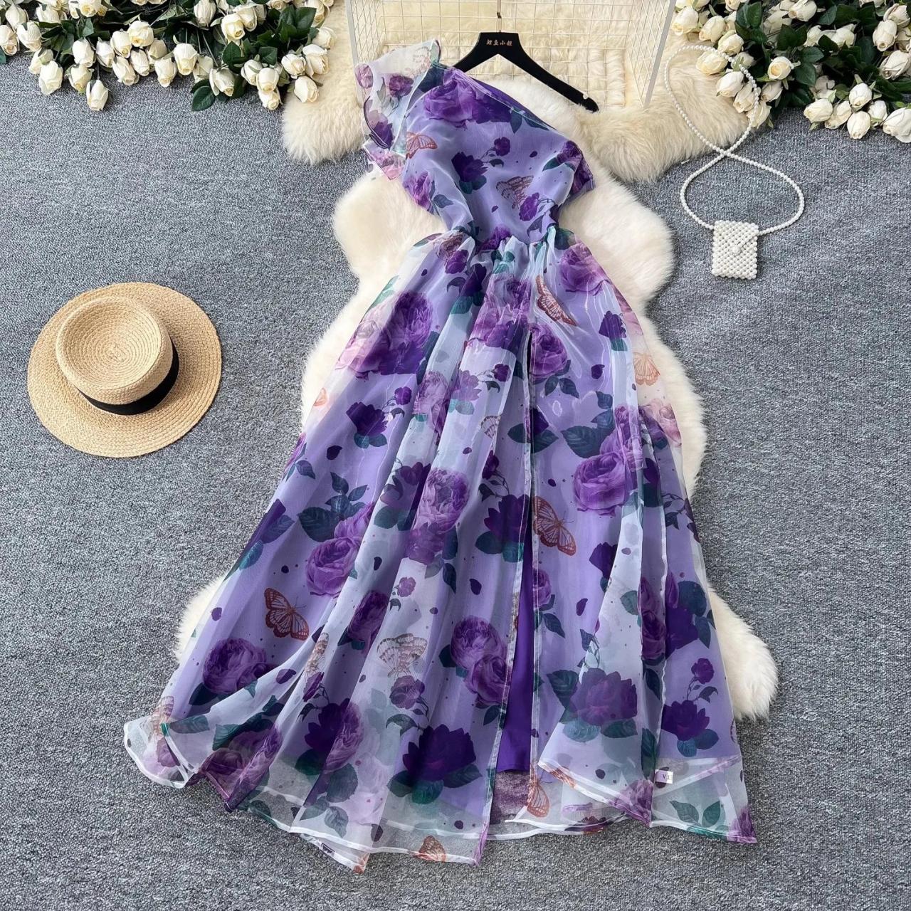 Floral One-shoulder Maxi Dress, Summer Party Edition