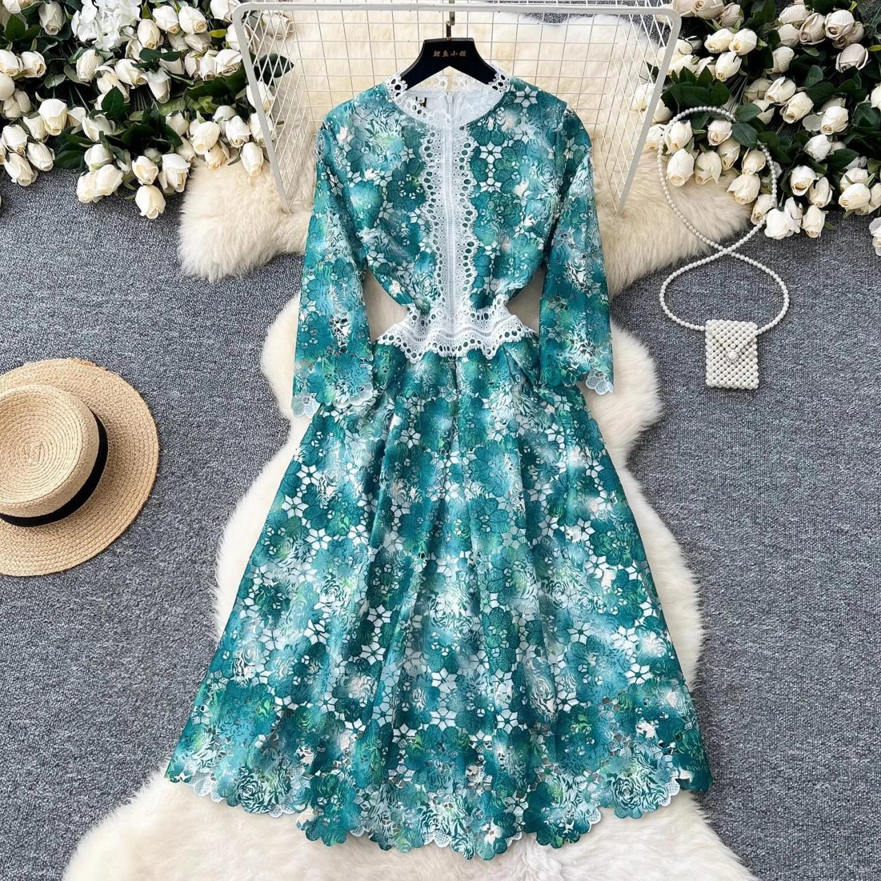 slim fit dress slacks Toffee Cut Lace Dress main image 1