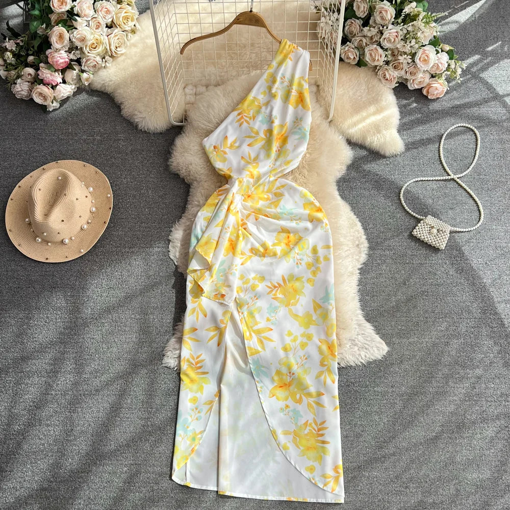 open lace back dress From The Top Yellow Polka Dot Midi Dress  Shop the Mint