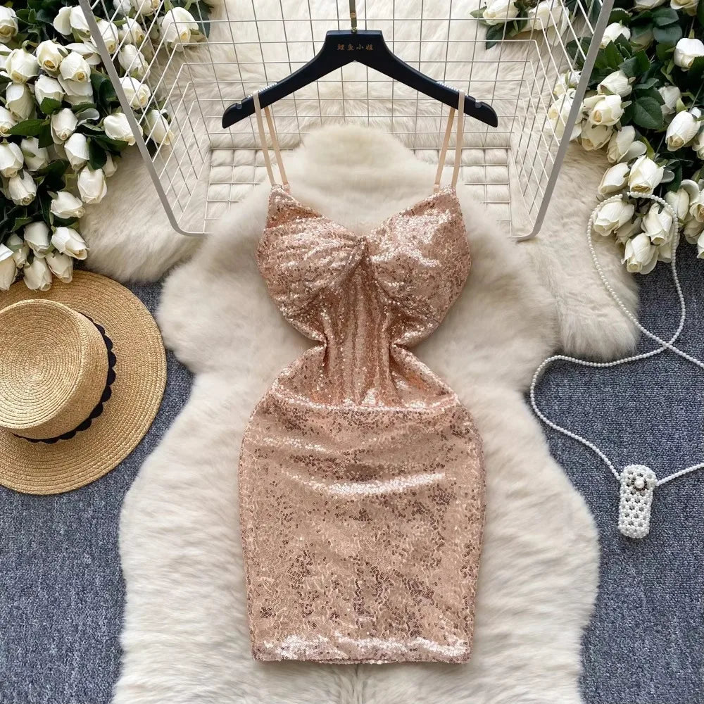 bodycon champagne dress Goddiva Halterneck Thigh Split Chiffon Maxi Dress main image 0
