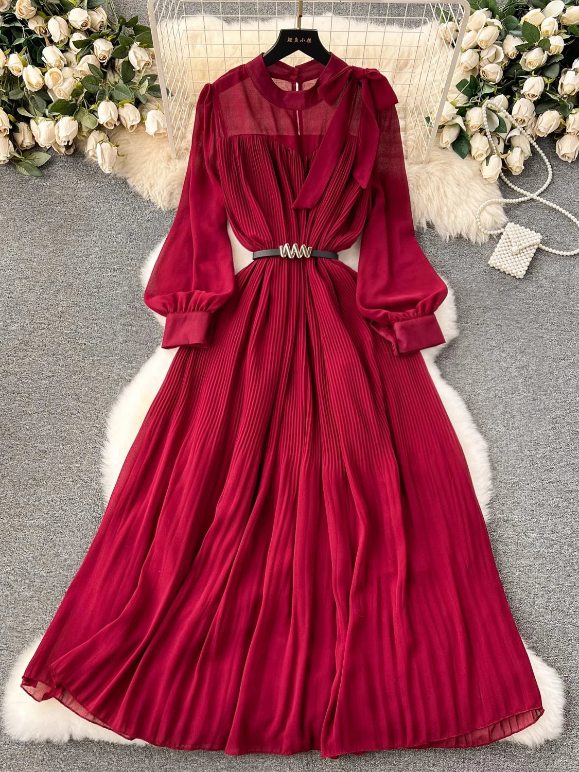 chiffon dresses for wedding guest CD 0192 Size 14 Long A Line Chiffon Long Sleeve Mother Of Dress Wedding Guest Gown