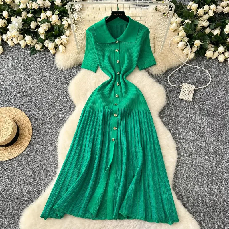 slim fit dress slacks Hyacinth House Green Shimmer Knit Cammie Maxi Dress Green Shimmer Knit / L main image 1
