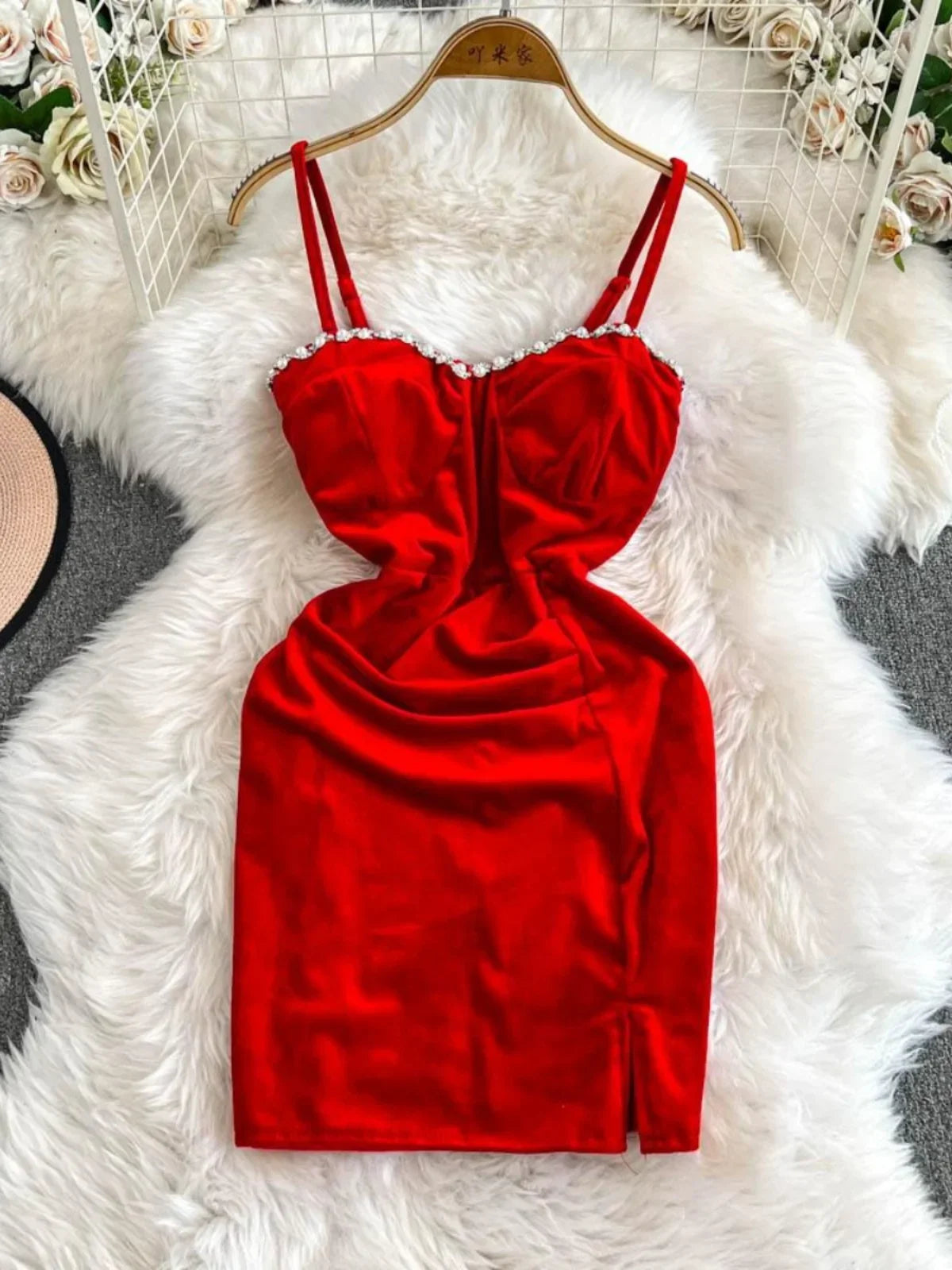 velvet bodycon dress red Crimson Kiss Short Sleeve Bodycon Dress