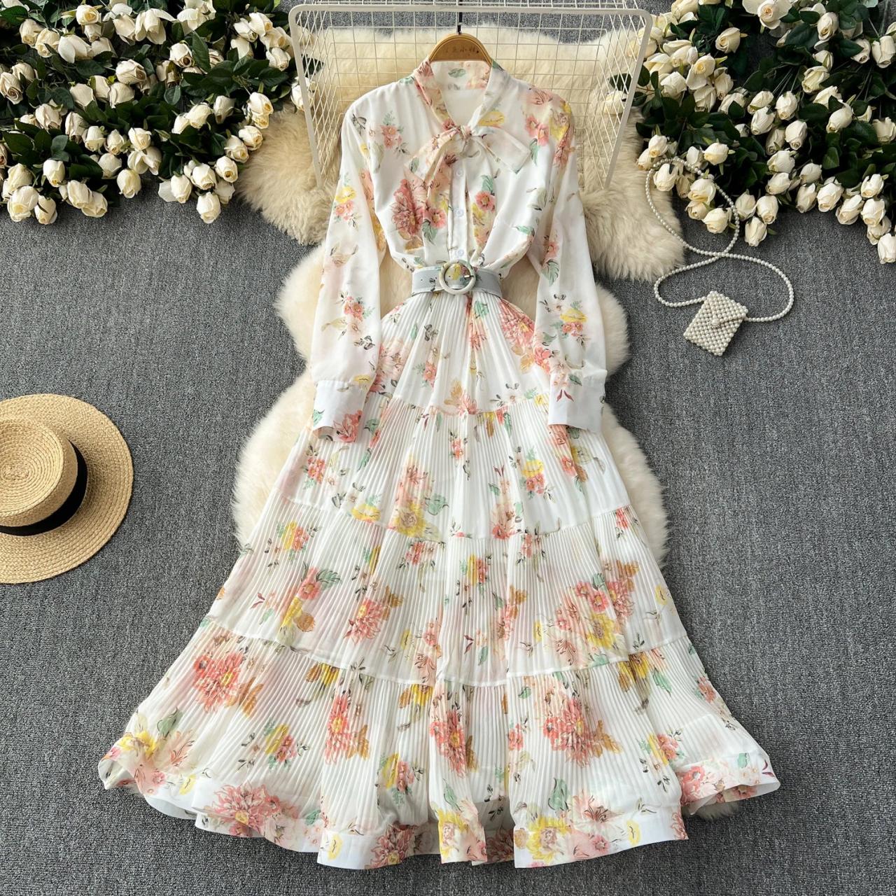white christmas dresses Teal Ruffle Tiered Chiffon Long Bridesmaid Dress – FancyVestido main image 0