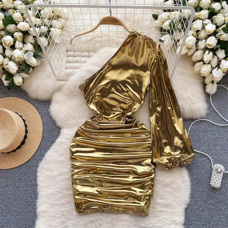 black and gold game day dress Gameday Sequin Tunic in Black Curves