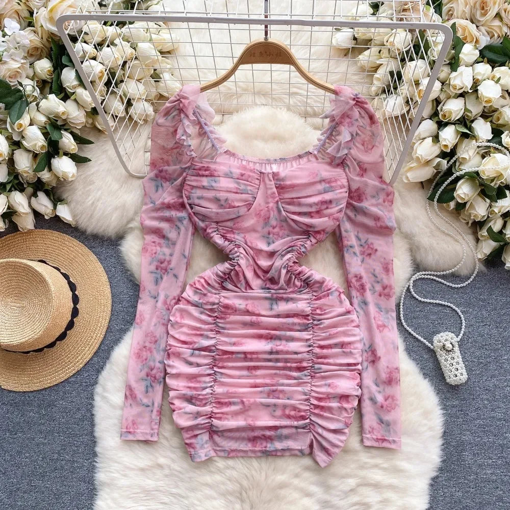 womens club dresses Sexy Summer Sleeveless Round Neck Thigh-high Slit Ruche – Mega Mart Center Size:30 Petite Feel confident and empowered sale gown Student Intro: Michiru (Dress)]