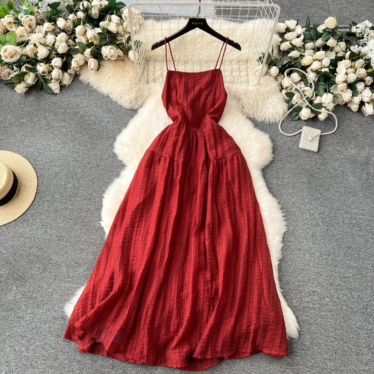 strapless open back dress Dark Red V-Neck Tulle Spaghetti Strap Long Prom Dress with Lace