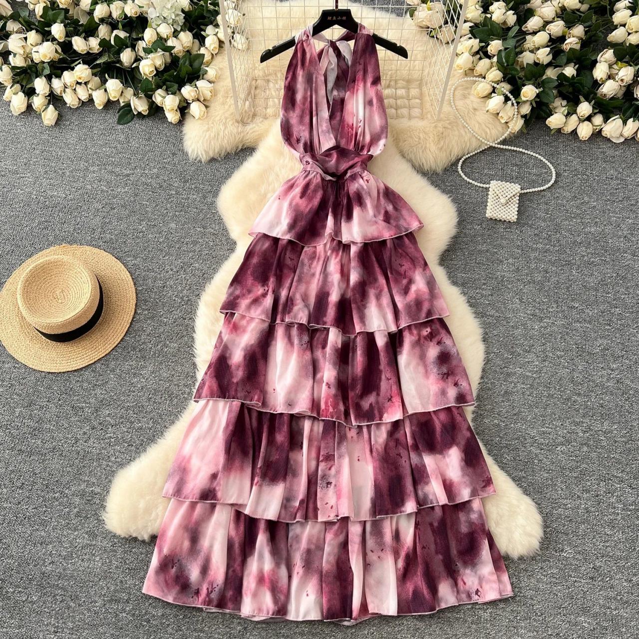 gingham dress halter Gingham Halter Maxi Dress Kouvr Fashion main image 1