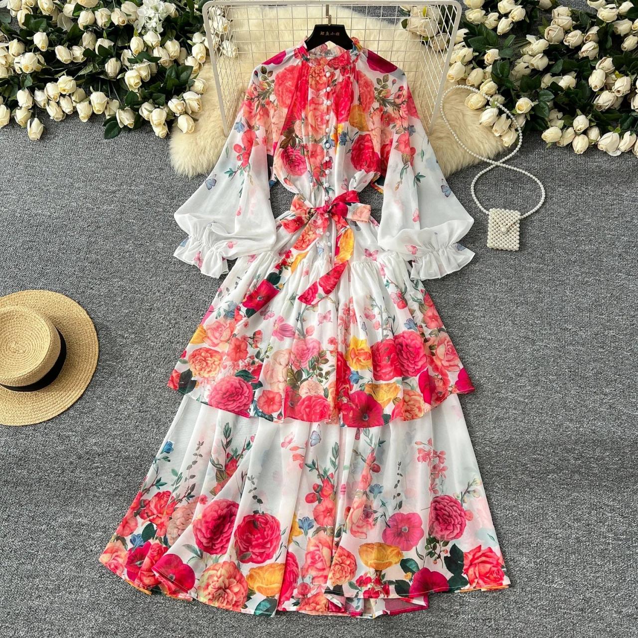 knee length dresses for ladies Women's Baltic Born Katherine Maxi Dress XLarge Multi Floral main image 1