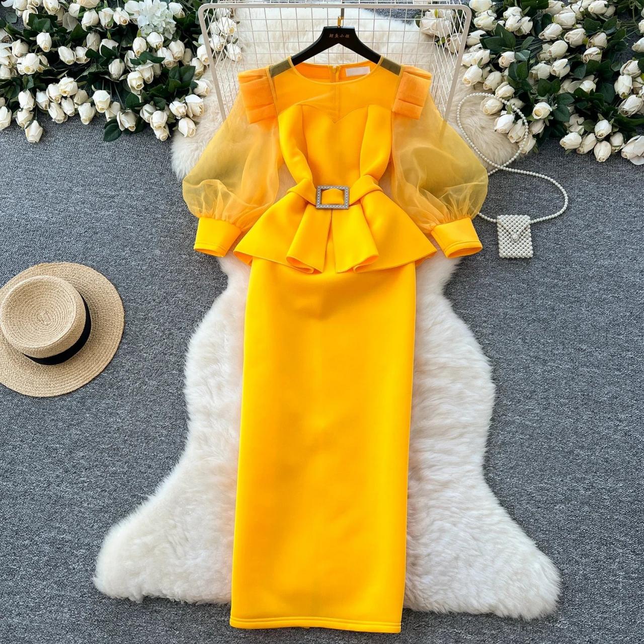 white christmas dresses Bright Yellow Puffy Tulle 3D Applique Strapless Ball Gown Short Prom Dresses, CP1130 US12 / Custom Color(Leaving A note) main image 1