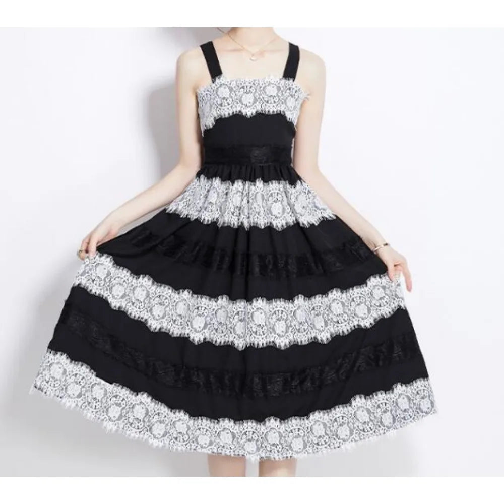 black long western dress Black Lace Maxi Dress