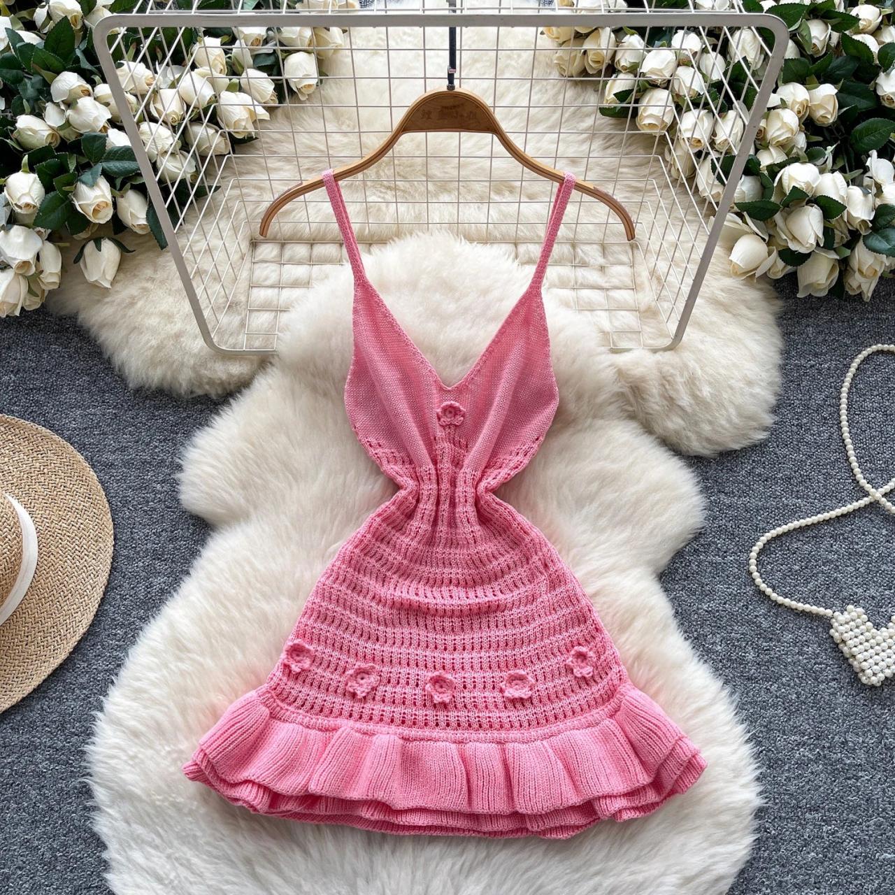 summer knitted in hem dress Seven Wonders Rose Knit Dress in White | Summer Dresses
