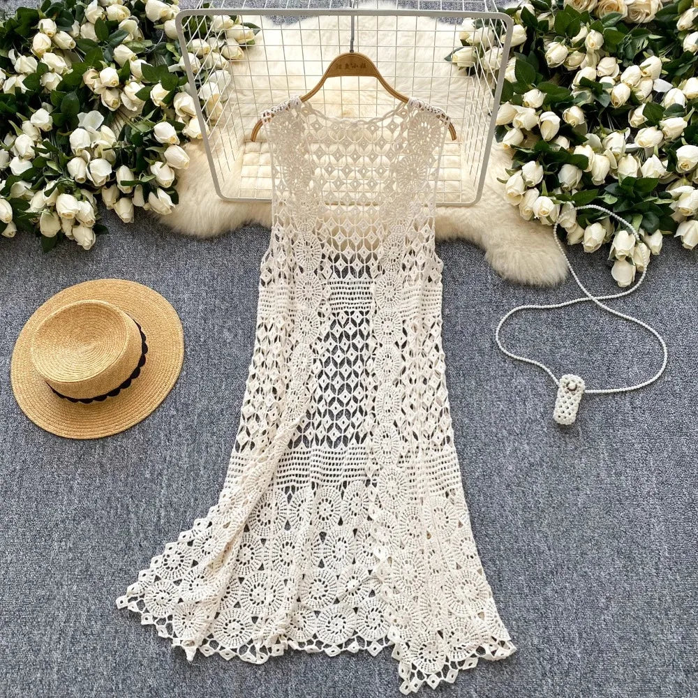 Handcrafted Bohemian Crochet Lace Dress For Women