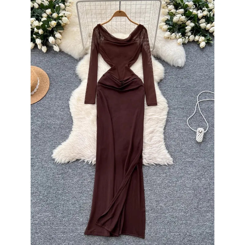 brown maxi dress with ruffles Baltic Born Womens Kearny Ruffle Maxi Dress | Brown Multi Floral