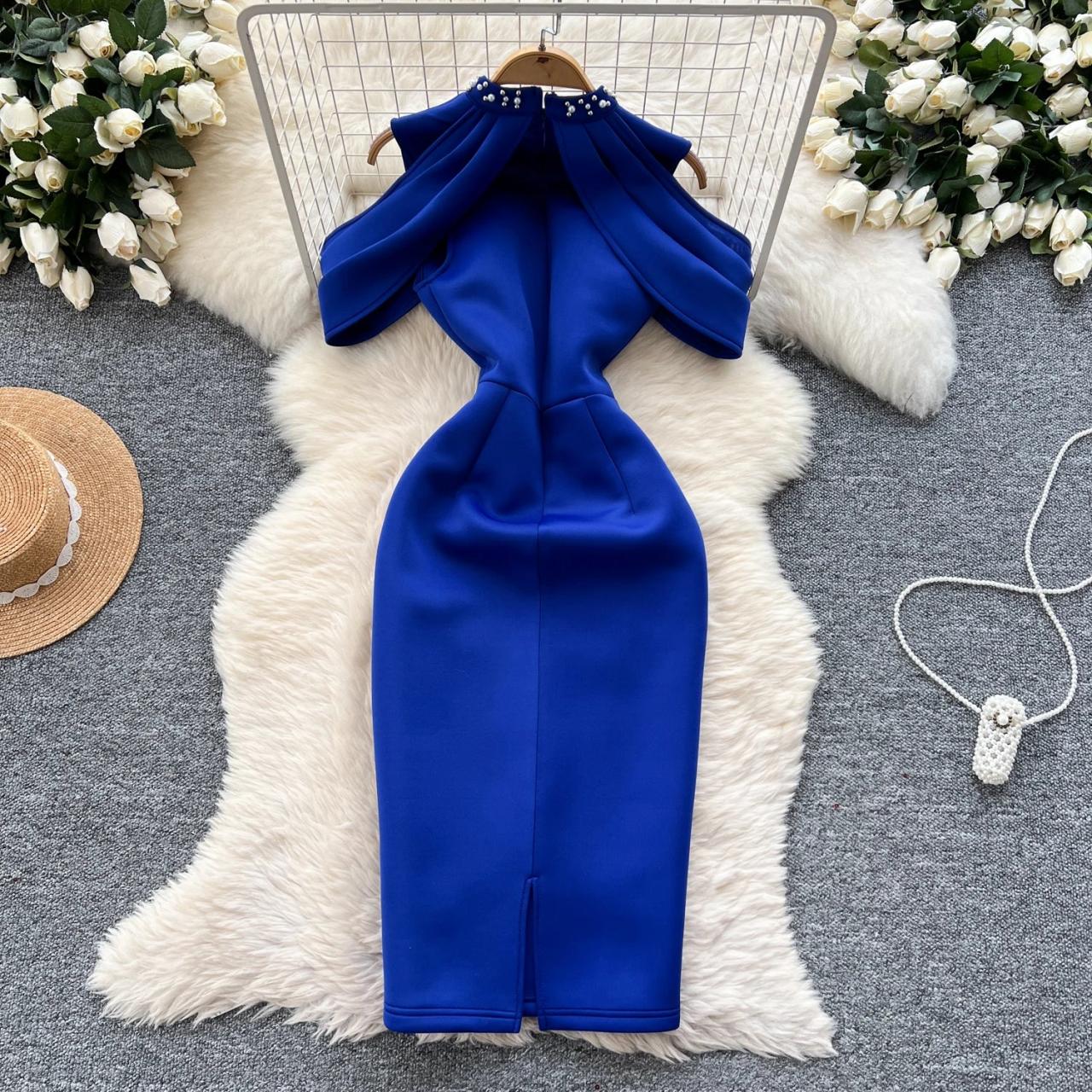 knee length dresses for ladies Midi Dress with Embellished Bodice