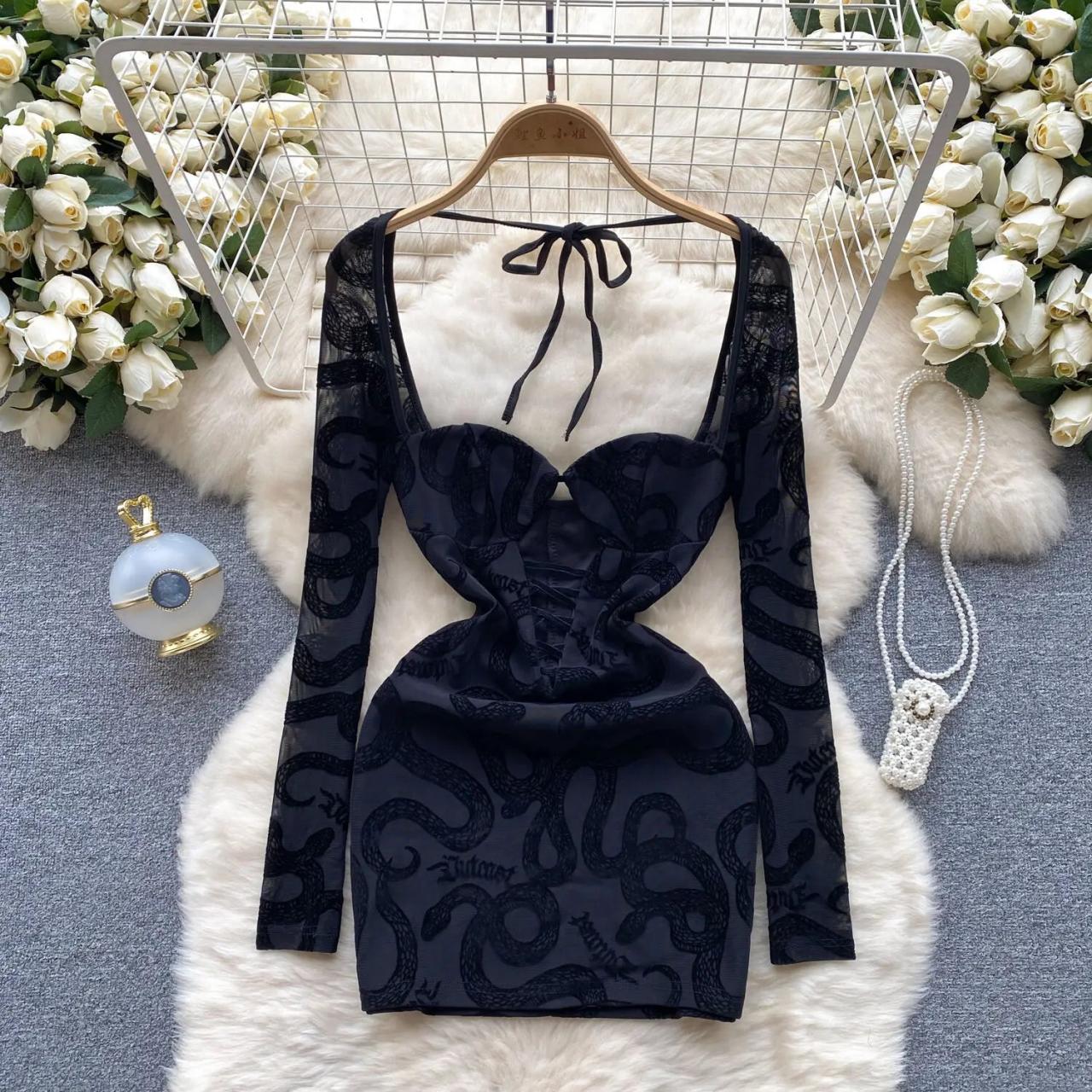 sequin long sleeve black dress Round Neck Mini / S SIZE:ONESIZE 4-12/14 dressing table modern this piece features a Birthday Party Dress Mom